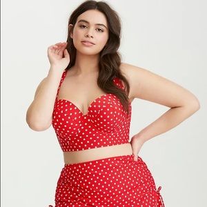 Torrid Polka Dot Halter Bikini Top